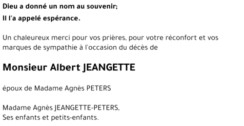 Albert JEANGETTE