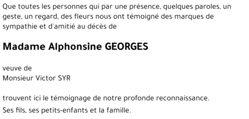 Alphonsine GEORGES