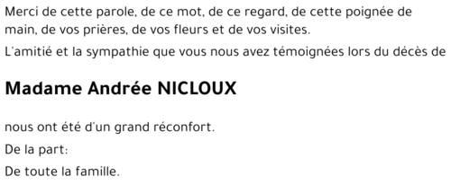 Andrée NICLOUX