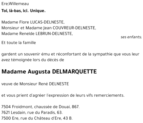Augusta DELMARQUETTE