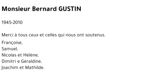 Bernard GUSTIN