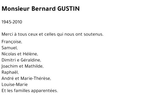 Bernard GUSTIN
