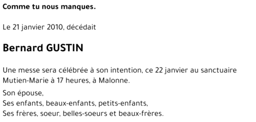 Bernard GUSTIN