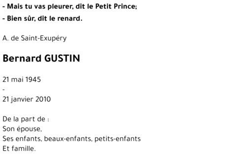 Bernard GUSTIN