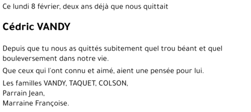 Cédric VANDY