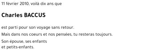 Charles BACCUS