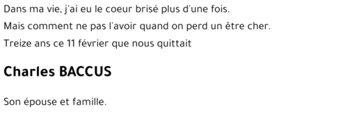 Charles BACCUS