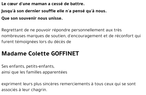 Colette GOFFINET