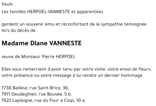 Diane VANNESTE