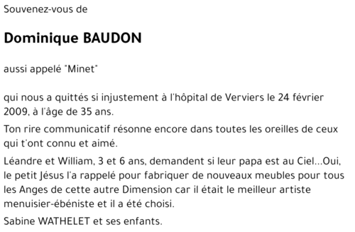 Dominique BAUDON