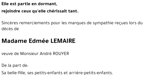 Edmée LEMAIRE