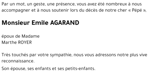 Emile AGARAND
