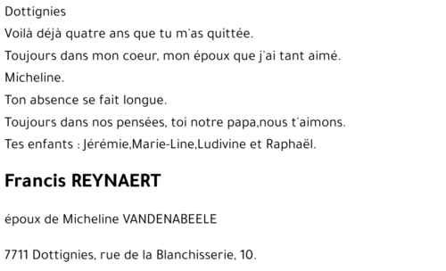 Francis REYNAERT