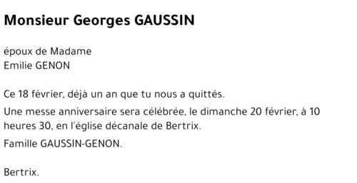Georges GAUSSIN