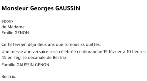 Georges GAUSSIN