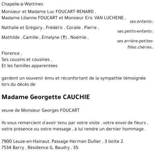 Georgette CAUCHIE