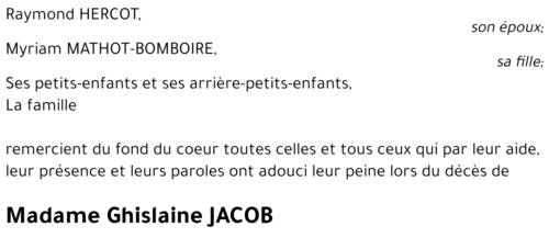 GHISLAINE Jacob