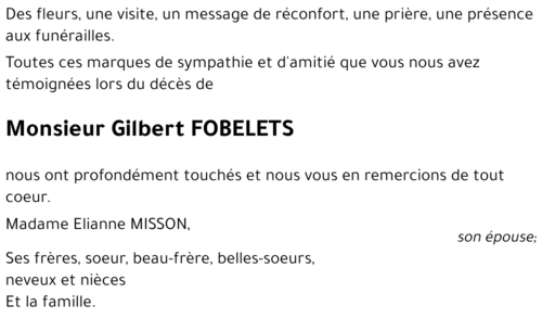 Gilbert FOBELETS