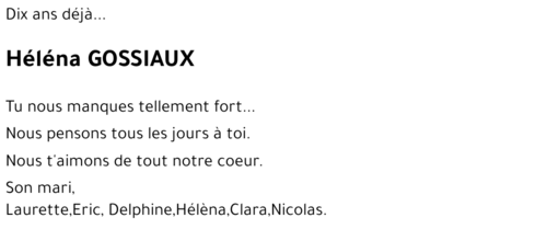 Héléna GOSSIAUX