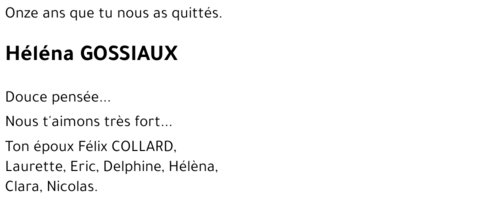 Héléna GOSSIAUX