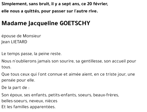 Jacqueline GOETSCHY