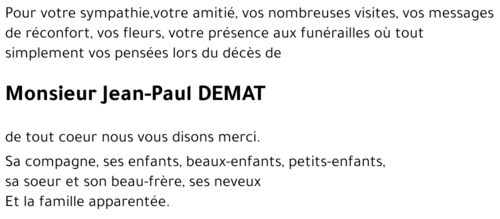 Jean-Paul DEMAT