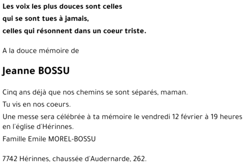 Jeanne BOSSU