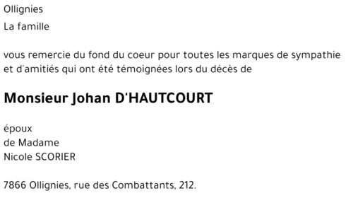 Johan D'Hautcourt