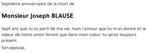 Joseph BLAUSE