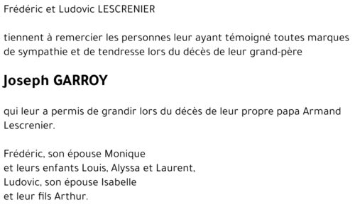 Joseph GARROY