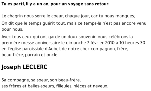 Joseph LECLERC
