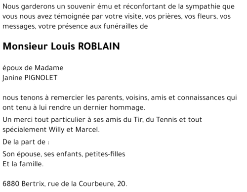 Louis ROBLAIN