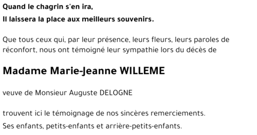 Marie-Jeanne WILLEME