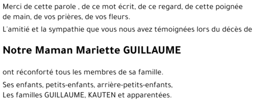 Mariette GUILLAUME