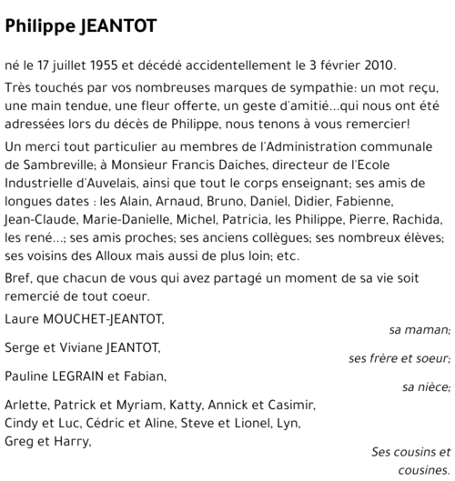 Philippe JEANTOT