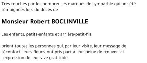 Robert BOCLINVILLE