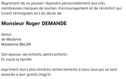 Roger DEMANDE