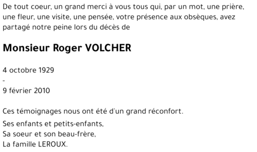 Roger VOLCHER