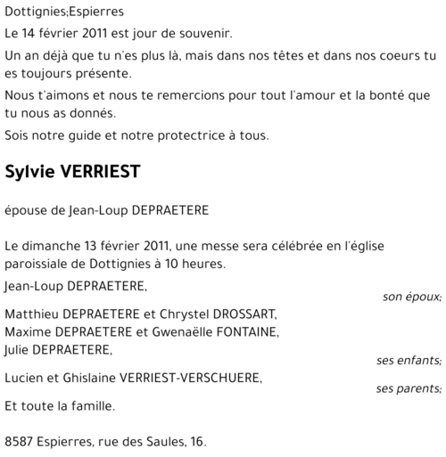 Sylvie VERRIEST