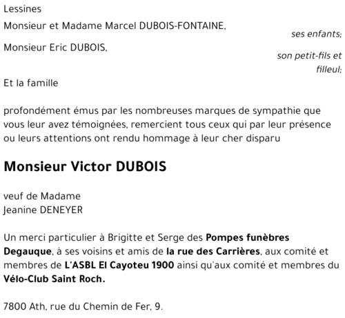 Victor DUBOIS