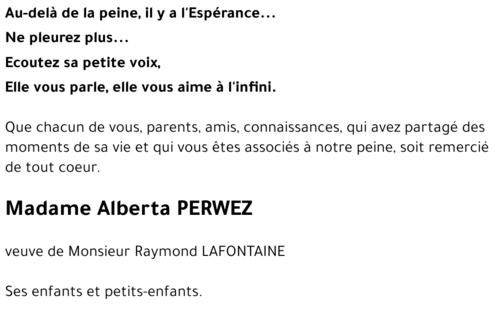 Alberta PERWEZ