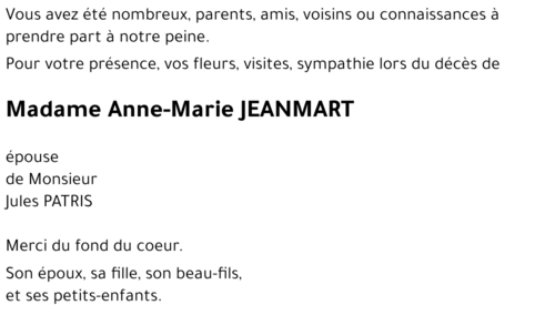 Anne-Marie JEANMART