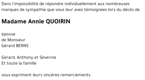 Annie QUOIRIN