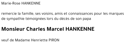 Charles Marcel HANKENNE