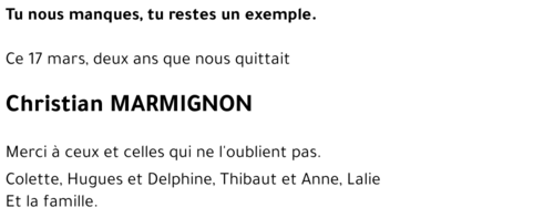 Christian MARMIGNON