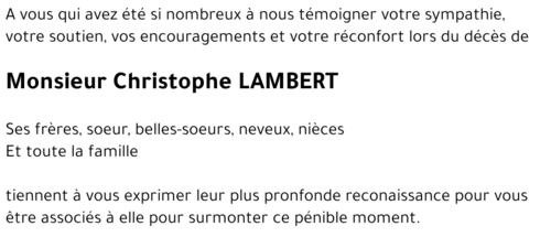 Christophe LAMBERT