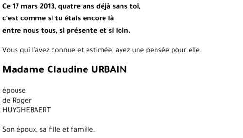 Claudine URBAIN