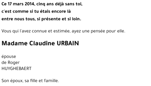 Claudine URBAIN