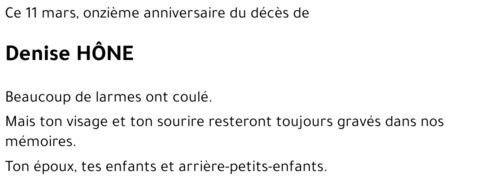 Denise HÔNE
