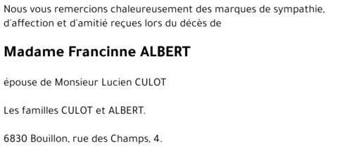 Francinne ALBERT